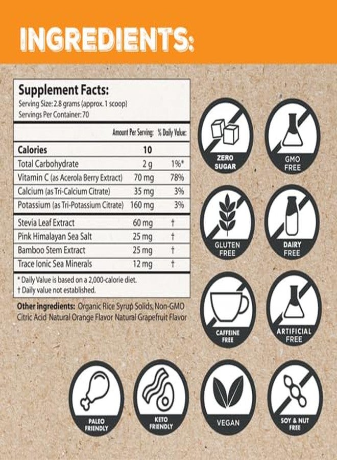 Superieur Electrolytes – Plant Based Electrolyte Supplement w/Sea Minerals for Hydration & Recovery – Keto Friendly, Non-GMO, Zero Sugar, Vegan Healthy Sports Drink Powder – Citrus (70 Servings) - Image 4